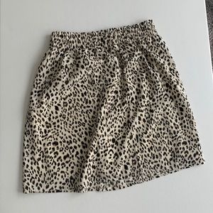 High waisted cheetah skirt